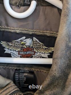 Seasoned Harley-Davidson XL Vintage Black Leather Freedom Jacket