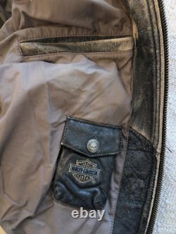 Seasoned Harley-Davidson XL Vintage Black Leather Freedom Jacket