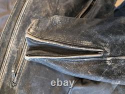 Seasoned Harley-Davidson XL Vintage Black Leather Freedom Jacket