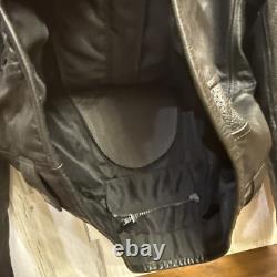 Sedici Black Leather Armored Biker Motorcycle Jacket Men's Size Uk 46 Exc