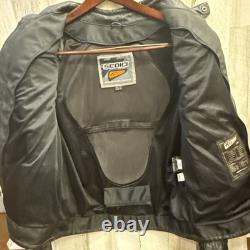 Sedici Black Leather Armored Biker Motorcycle Jacket Men's Size Uk 46 Exc