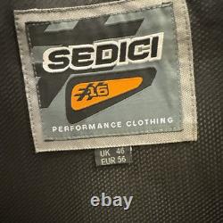 Sedici Black Leather Armored Biker Motorcycle Jacket Men's Size Uk 46 Exc