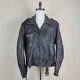 Sony Signatures Collection Jacket Large Black Faded Distressed Biker Moto VTG