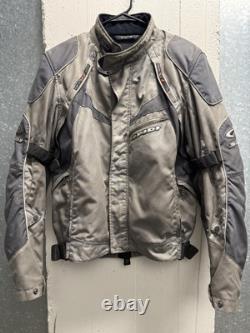 Spidi Air system Gray Motorcycle Jacket Mens L Armored Pads Liner