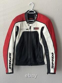 Spidi Seven Motorcycle Leather Jacket Sz XL