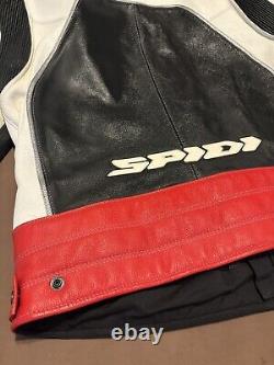 Spidi Seven Motorcycle Leather Jacket Sz XL