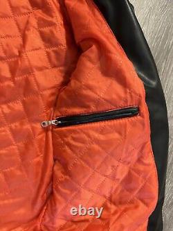 Straight To Hell Commando Vegan Leather Motorcycle Jacket Black, Size 44