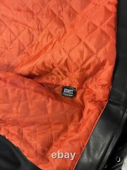 Straight To Hell Commando Vegan Leather Motorcycle Jacket Black, Size 44