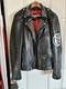 Straight To Hell Leather Jacket. Studded Painted Punk Oi Streetpunk UK82