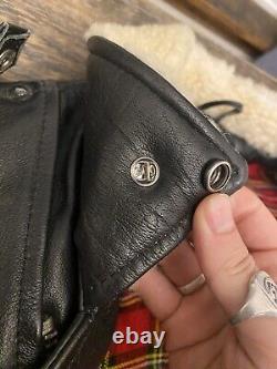 Straight To Hell Mens Genuine Buffalo Hide Jacket Red Quilt Lined Size 36
