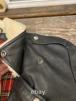 Straight To Hell Mens Genuine Buffalo Hide Jacket Red Quilt Lined Size 36