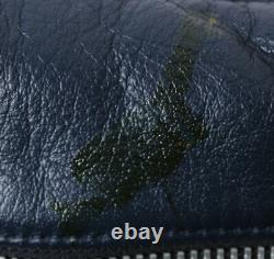 Straight To Hell Unisex Commando Leather Motorcycle Jacket CD4 Blue Size 36