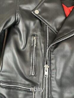 Straight To Hell Vegan Defector Jacket Mens Sz 38 Faux Leather Moto Motorcycle