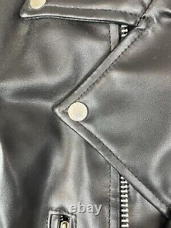 Straight To Hell Vegan Defector Jacket Mens Sz 38 Faux Leather Moto Motorcycle