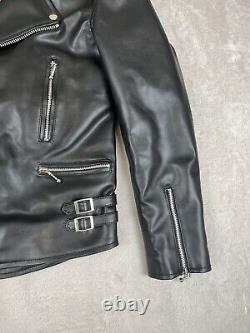 Straight To Hell Vegan Defector Jacket Mens Sz 38 Faux Leather Moto Motorcycle