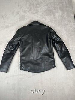 Straight To Hell Vegan Defector Jacket Mens Sz 38 Faux Leather Moto Motorcycle
