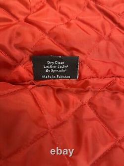 Straight To Hell Vegan Defector Jacket Mens Sz 38 Faux Leather Moto Motorcycle