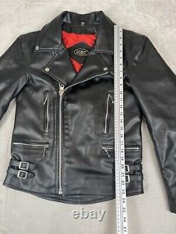 Straight To Hell Vegan Defector Jacket Mens Sz 38 Faux Leather Moto Motorcycle