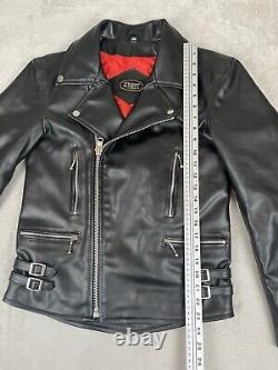 Straight To Hell Vegan Defector Jacket Mens Sz 38 Faux Leather Moto Motorcycle