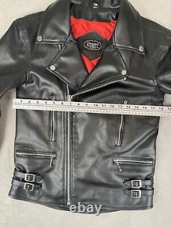 Straight To Hell Vegan Defector Jacket Mens Sz 38 Faux Leather Moto Motorcycle