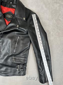 Straight To Hell Vegan Defector Jacket Mens Sz 38 Faux Leather Moto Motorcycle