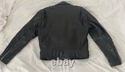 Street Legal by Bermans Mens Black Leather Biker Jacket Size 38