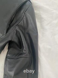 Street Legal by Bermans Mens Black Leather Biker Jacket Size 38