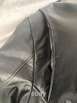 Street Legal by Bermans Mens Black Leather Biker Jacket Size 38