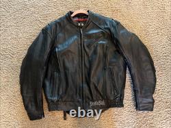 Street & Steel Men's Armored Genuine Leather Motorcycle Biker Jacket Size XL