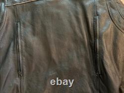 Street & Steel Men's Armored Genuine Leather Motorcycle Biker Jacket Size XL