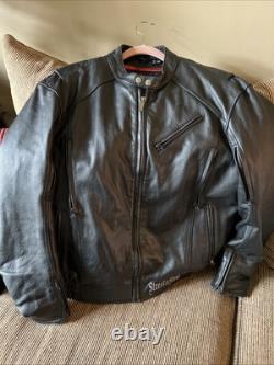 Street & Steel Men's Armored Genuine Leather Motorcycle Biker Jacket Size XL
