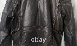 Structure Men XL 100% Leather Brown Motorcycle Insulated Jacket
