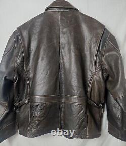 Structure Men XL 100% Leather Brown Motorcycle Insulated Jacket
