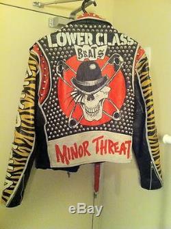 Studded Punk Jacket Medium 42 Lower Class Brats Conflict Circle Jerks