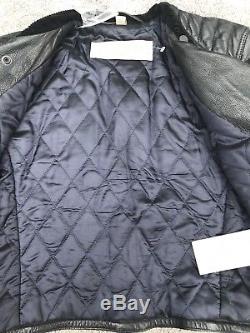 Stunning Burberry Brit Ladies Sexy Leather Quilted Biker Jacket £1500 Rrp-uk 8