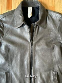 Stunning Leather Jacket MADE IN ITALY Biker Moto B-Used Retro Panther Belsta Vin