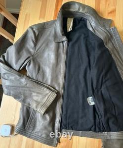 Stunning Leather Jacket MADE IN ITALY Biker Moto B-Used Retro Panther Belsta Vin