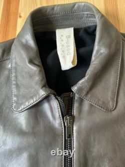 Stunning Leather Jacket MADE IN ITALY Biker Moto B-Used Retro Panther Belsta Vin