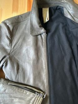 Stunning Leather Jacket MADE IN ITALY Biker Moto B-Used Retro Panther Belsta Vin