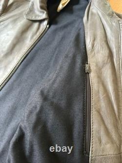Stunning Leather Jacket MADE IN ITALY Biker Moto B-Used Retro Panther Belsta Vin
