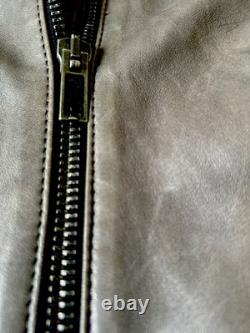 Stunning Leather Jacket MADE IN ITALY Biker Moto B-Used Retro Panther Belsta Vin
