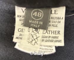 Stunning Leather Jacket MADE IN ITALY Biker Moto B-Used Retro Panther Belsta Vin