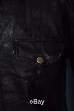 Stunning Vtg 50s HARLEY DAVIDSON One Pocket HORSEHIDE Leather Motorcycle Jacket