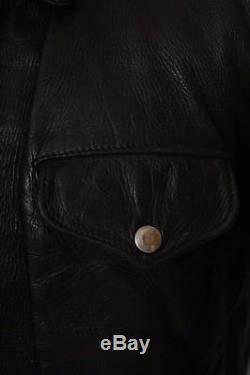 Stunning Vtg 50s HARLEY DAVIDSON One Pocket HORSEHIDE Leather Motorcycle Jacket