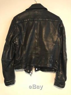 Super Rare Burberry Brit Leather Biker Jacket