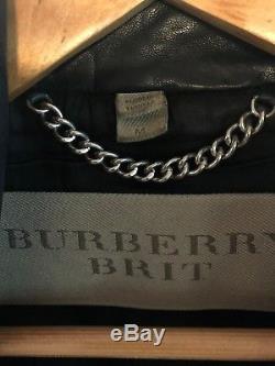 Super Rare Burberry Brit Leather Biker Jacket