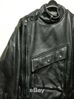Super Rare Made in USA VANSON Swedish army motorcycle leather jacket 40 Used