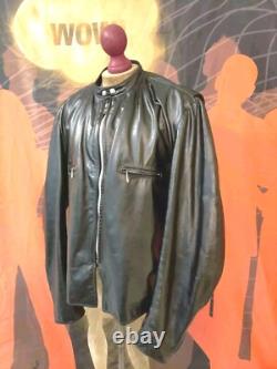 Superb J100 BROOKS Cafe Racer Motorcycle Leather Jacket. Size 56, 3XL TALON