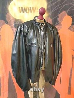 Superb J100 BROOKS Cafe Racer Motorcycle Leather Jacket. Size 56, 3XL TALON
