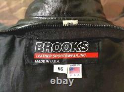 Superb J100 BROOKS Cafe Racer Motorcycle Leather Jacket. Size 56, 3XL TALON